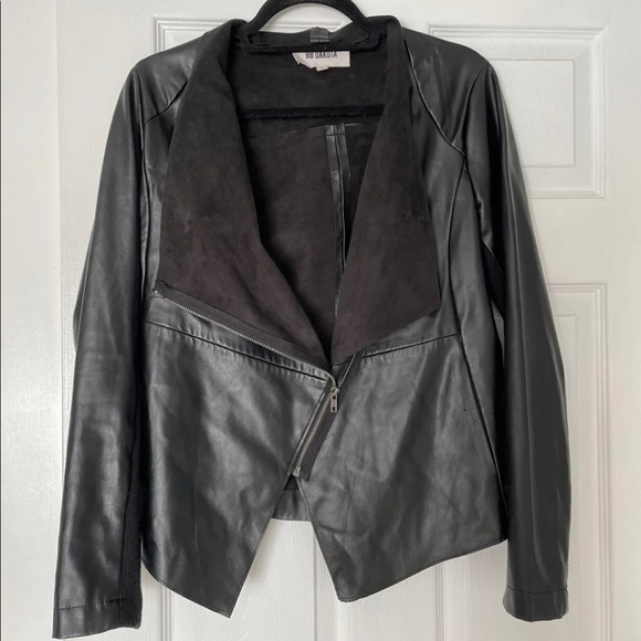 BB Dakota Black Leather Jacket - Small - Picture 2 of 5